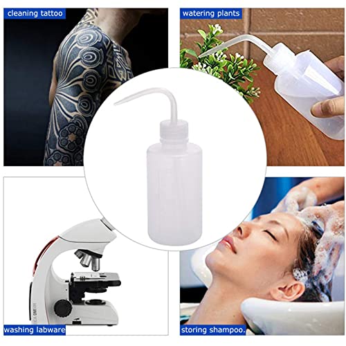 2PCS Squeeze Bottles - 500ml Tattoo Bottles Squirt Bottle | Tattoo Spray Bottles Squirt Bottle Tattoo Wash Bottles For Tattooing with Measure(16.9oz) for Medical Lab Succulent Watering - size: 16.9 Ounces