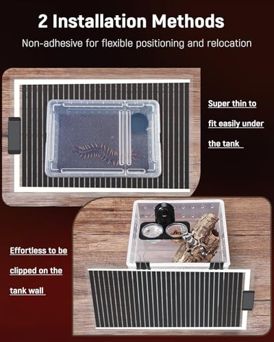 Pawfly 40 W Reptile Heat Pad with Thermostat 16.5 x 11 Inch Reptile Heating Pad Under Tank Terrarium Reptile Heat Mat for Turtles Frogs Snakes Lizards Geckos Hermit Crabs & Spiders - size: 40W (16.5 x 11 Inch) with Controller