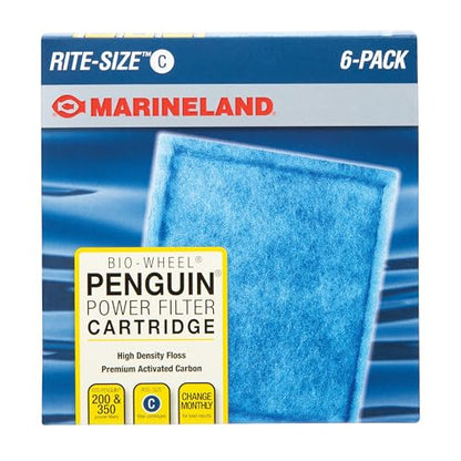 Marineland Penguin Bio-Wheel Replacement Filter Cartridges, Rite-Size C, 6 Count - size: 6-Count, style: Size C