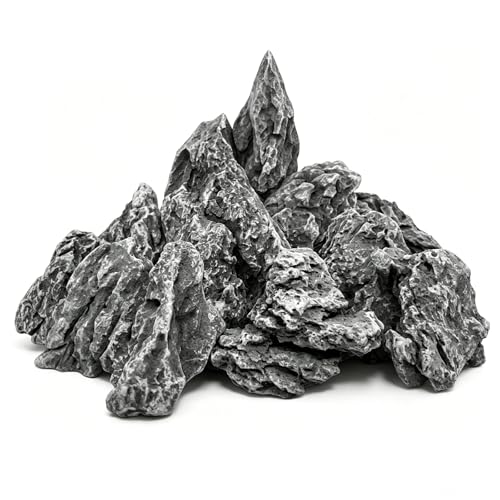 3 LB Aquarium Rocks Stones, 2-6 inches Natural Seiryu Stone, Fish Tank Decor Rocks for Fish Tank Landscaping, Bonsai, Gardens, Reptile Terrariums Paludarium Amphibian Enclosures Aquarium Decor
