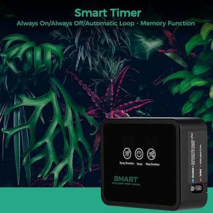Automatic Mister for Reptile Terrarium Tank with Smart Spray System, Timer, 360°Adjustable Misting Nozzles & Led Touch Screen for Rainforest Amphibians