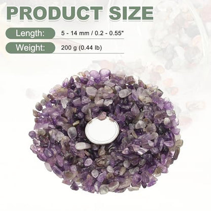 Crystal Chips Stone, 0.44 Lb Fluorite Gravel Rocks (Purple Amethyst, 5-14 Mm) - color: Purple, size: 5 - 14 mm