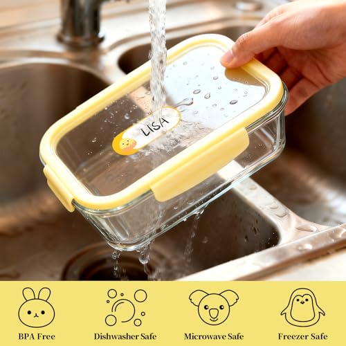 1 x 2.5 Inch Baby Bottle Labels, 22 Sheets, 528 PCS | Writable Animal Name Stickers, Resist Water , Freezer Conditions, Remove Cleanly from Reusable Bottles and Containers