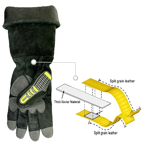 Snake Bite Proof Gloves Dexterous Animal Handling Tool Full Cover Kevlar material Reinforced Puncture Protection For Rattlesnake Cobra Pets Dogs Cats Reptiles