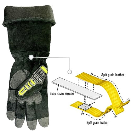 Snake Bite Proof Gloves Dexterous Animal Handling Tool Full Cover Kevlar material Reinforced Puncture Protection For Rattlesnake Cobra Pets Dogs Cats Reptiles