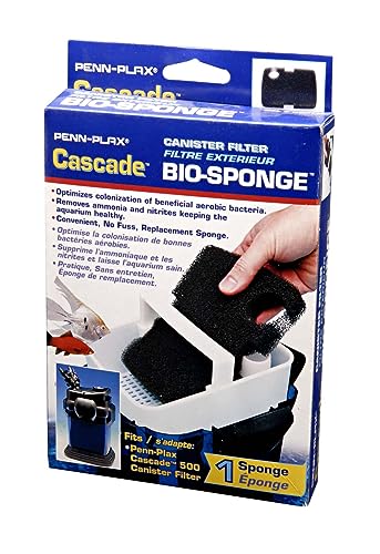 Penn-Plax Cascade 500/350 GPH Canister Filter Aquarium Bio Sponge Replacement, 1 Pack - size: Cascade 500/350 Replacement Bio-Sponge