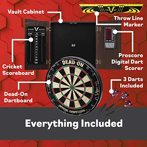 Deluxe Dartboard Cabinet with Integrated Pro Score and Cricket Scoreboard - style: Deluxe