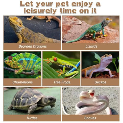 kathson Bearded Dragon Hammock, Natural Seagrass Reptile Hammock, Reptile Lounger Bearded Dragon Tank Accessories for Chameleons, Lizards, Geckos, Snakes, Lguana Reptiles, Geckos (29.52 x 7.08 inches)