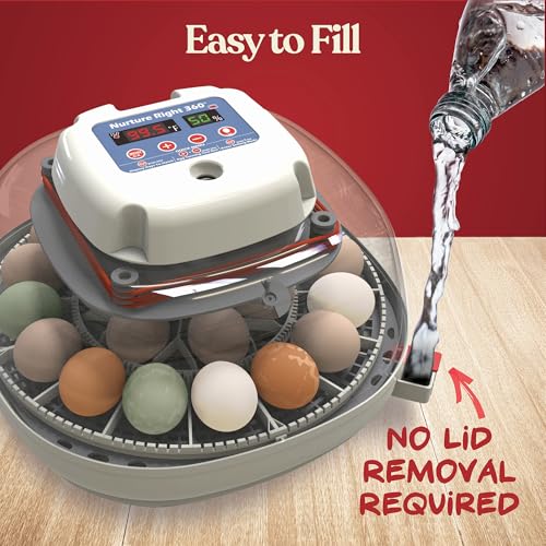 Harris Farms Nurture Right Egg Incubator with Auto Turner, Holds 22 Eggs