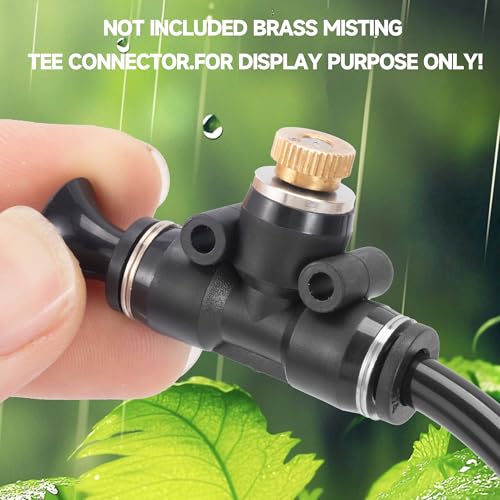 20 Pack Brass Misting Nozzles 10/24 UNC 0.012" (0.3mm) Orifice | Fine Mist Atomizing Spray Nozzles with 20Pcs O-Rings For Patio, RV, Greenhouse & Outdoor Cooling System - size: 20pc 0.3mm-Misting Nozzle With O Ring