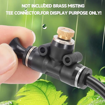 50 Pack Brass Misting Nozzles with 50Pc Misting Nozzles O Ring | Heavy Duty Misting Nozzle 0.012" Orifice (0.3 mm)10/24 UNC for Outdoor Cooling System Dust Control - size: 50pc 0.3mm-Misting Nozzle With O Ring