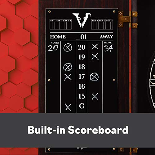 Deluxe Dartboard Cabinet with Integrated Pro Score and Cricket Scoreboard - style: Deluxe