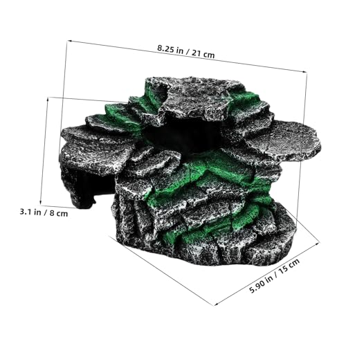 TOYANDONA Turtle Basking Platform Reptile Habitat Decor Strong Suction Cups for Aquatic Turtles and Bearded Dragons Floating Basking Rock