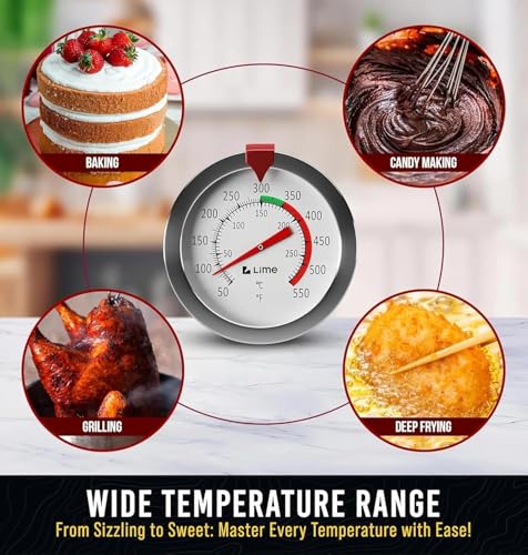 CRAFT911 Candy Thermometer with Pot Clip - Deep Fry Oil Thermometer for Frying and Candle Making (White) - color: Light