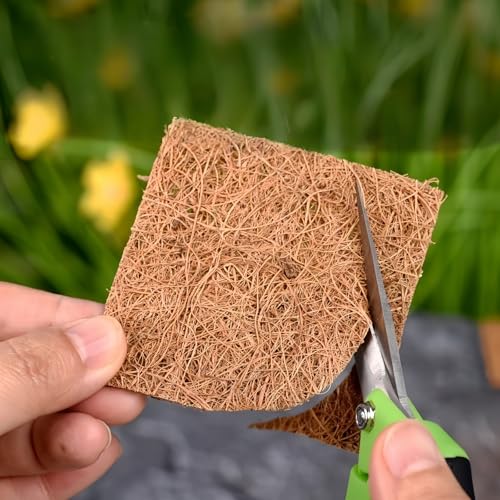 3Pcs Reptile Carpet Mat Chicken Coop Nesting Coconut Fiber Liner Easy Clean Cuttable Reusable for Hen Egg Laying Breeding Pet Bird Garden Agriculture 10Inch(25cm) X10Inch(25cm)
