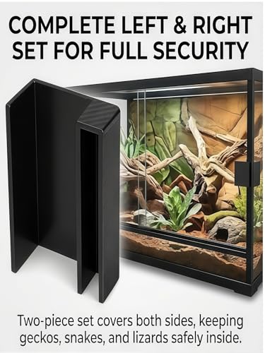 Sliding Door Lock for Reptile Enclosures, Secure Reptile Cage and Tank Doors, Durable Safety Lock Set for Sliding Glass Tanks
