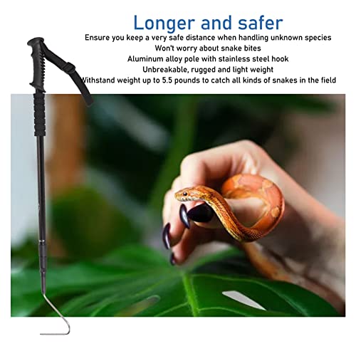 Hook Professional Stainless Steel Retractable Hook with Handle Adjustable Reinforced Lightweight Reptile Catcher Stick Small Grabber Catcher