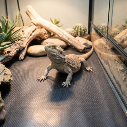 YARNOW Reptile Substrate Mat: Non-Abrasive Terrarium Substrate Liner - 118x12 Cut to Fit Carpet Flooring for Tortoise Tank, Snake Cage Bedding, Leopard Gecko, Easy to Clean