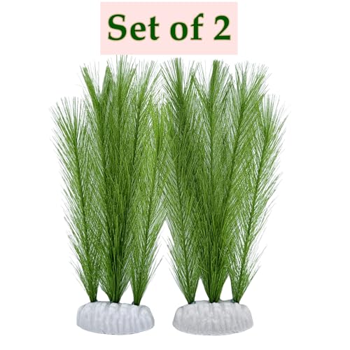 M2cbridge Plastic Fish Tank Plants Soft Silk Water Grass Reptile Waterweed for Terrarium Simulate Aquatic and Aquarium Landscape(2pcs,8") - size: 2pcs,8"