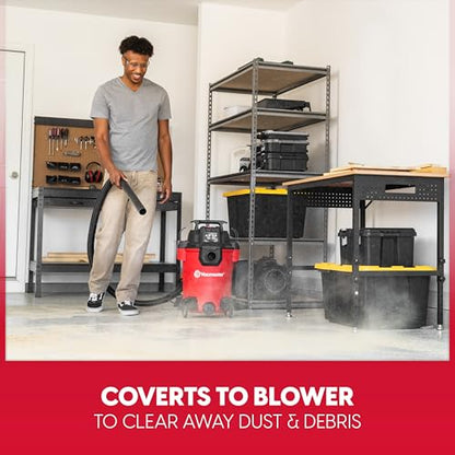 Vacmaster VCM811PF 1101 8-Gal 3.5 Peak HP Wet/Dry Vac Red - size: 8-Gallon