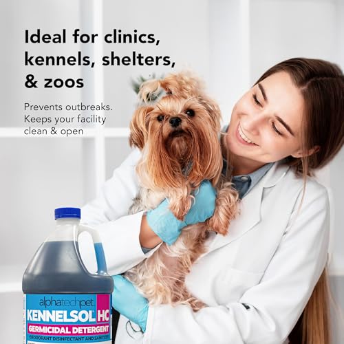 ATP KennelSol HC 1-Step High Disinfectant Cleaner for Kennels, 1 Gallon | EPA-Registered, super-high concentration formula, industrial-strength detergent and deodorizer for veterinary clinics