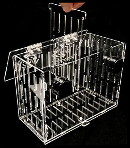 Magnetic Acclimation Breeder Box 4.5" / 8" /12" for Fish Anemone Coral Strong N52 Magnets for 1/2" Glass (8"x4"x6") - size: 8"x4"x6"