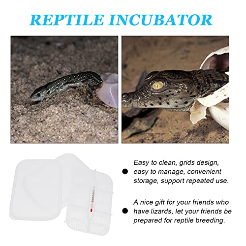 balacoo 12 Eggs Incubator Tray Snake Gecko Lizard Box Reptile Hatchery Breeding Incubator