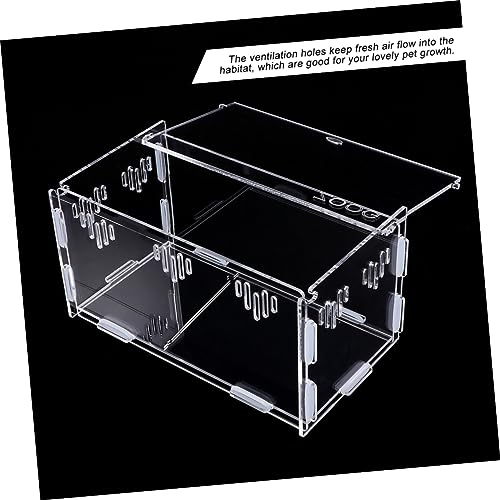 Acrylic Reptile Box for Bearded Dragon Turtle Spider Safe Eco-Friendly Removable Easy Assembly
