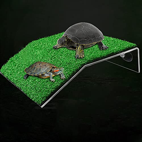 XMHF Turtle Basking Platform, Tortoise Ramp Reptile Ladder Resting Terrace Fish Tank Aquarium Turtle Dock Floating Decor for Reptile Frog Terrapin Large - size: Large