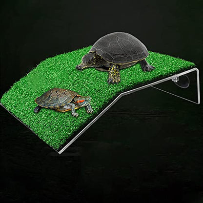 XMHF Turtle Basking Platform, Tortoise Ramp Reptile Ladder Resting Terrace Fish Tank Aquarium Turtle Dock Floating Decor for Reptile Frog Terrapin Large - size: Large