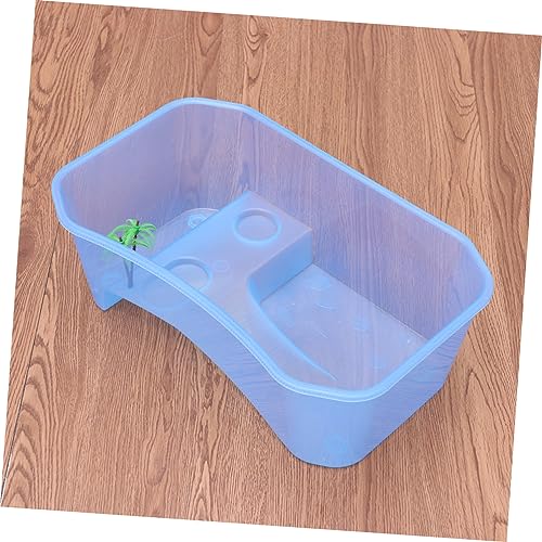 Reptile Terrarium Aquarium Tank Open Plastic Turtle Breeding Box Feeding Station