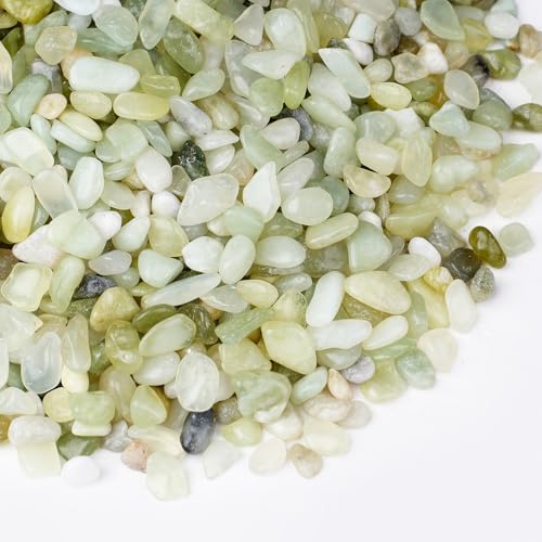 2.5 lbs Jade Pebbles for Indoor Plants, 1/5 Inch Succulent and Cactus Pebbles, Decorative Gravel for Vases, Bamboo,Terrarium, Crafts, Cactus - color: Jade