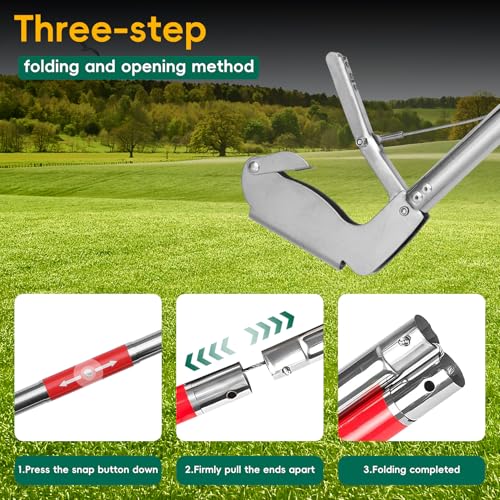 78 Inch Folding Snake Grabber Tool Extra Long Snake Tongs for Extra Safety Snake Grabber is Made of Stainless Steel for Corrosion Resistance High Load Capacity Easy to Clean and Maintain