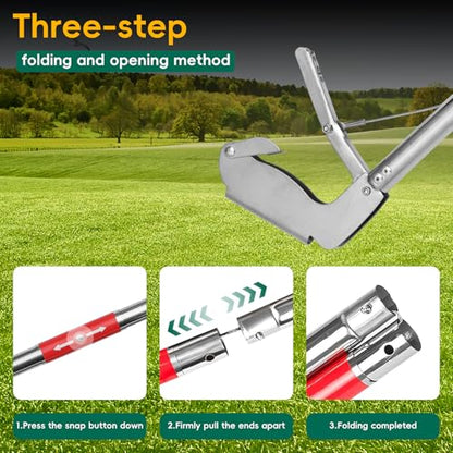 78 Inch Folding Snake Grabber Tool Extra Long Snake Tongs for Extra Safety Snake Grabber is Made of Stainless Steel for Corrosion Resistance High Load Capacity Easy to Clean and Maintain
