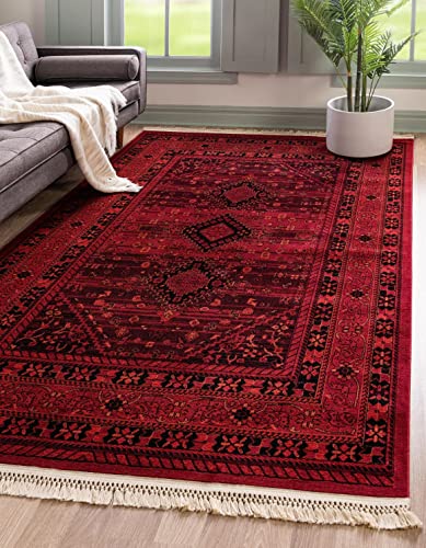 Unique Loom Tekke Collection Area Rug - Sheibani (2' 2" x 3' 1" Rectangle, Red/ Black) - size: 2' x 3'1" (Rectangular)