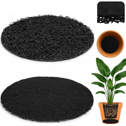 EBaokuup 2 Pcs Plant Pot Drainage Insert Discs, 12 Inch Thickened Mesh Pot Drainage Discs, Lightweight Planter Pad Insert to Prevents Soil Loss Indoor Outdoor - color: 12 Inch-2 Pcs