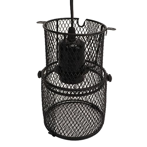 FTVOGUE Reptile Heat Lamp Guard, Retractable Safety Mesh Cover,Ceramic Heat emitterwith Ceramic E27 Bulb Holder Switch Design for Lizards Snakes Turtles Chicks Amphibians