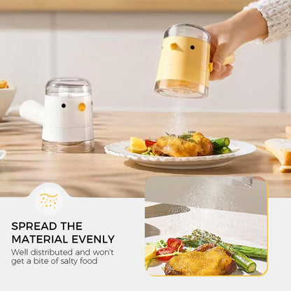 Quantitative Measuring Bottle for Seasonings in Bird Shape Kitchen Spice Jar with Precise Measurement for Cooking (White)