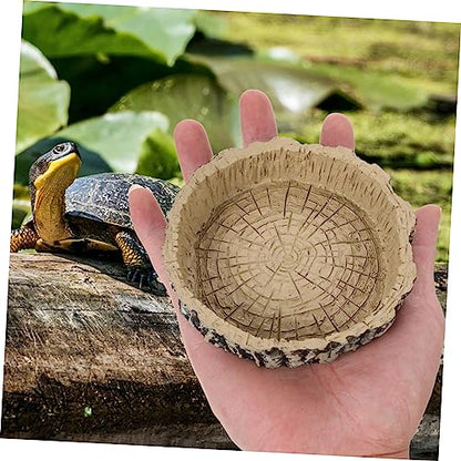 Crawling Pet Food Storage Basin Reptile Water Feeder Tortoise Food Container Habitat Accessory
