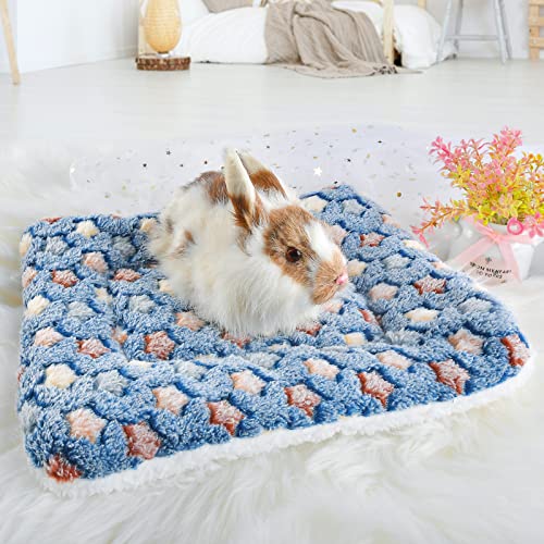 Small Animal Bed Mat, Soft & Warm, Suitable for Guinea Pig, Hamster, Rabbit, Rat and Bearded Dragon (X-Large(13.3''x9.4''), Star Blue) - color: Star Blue, size: X-Large(13.3''x9.4'')