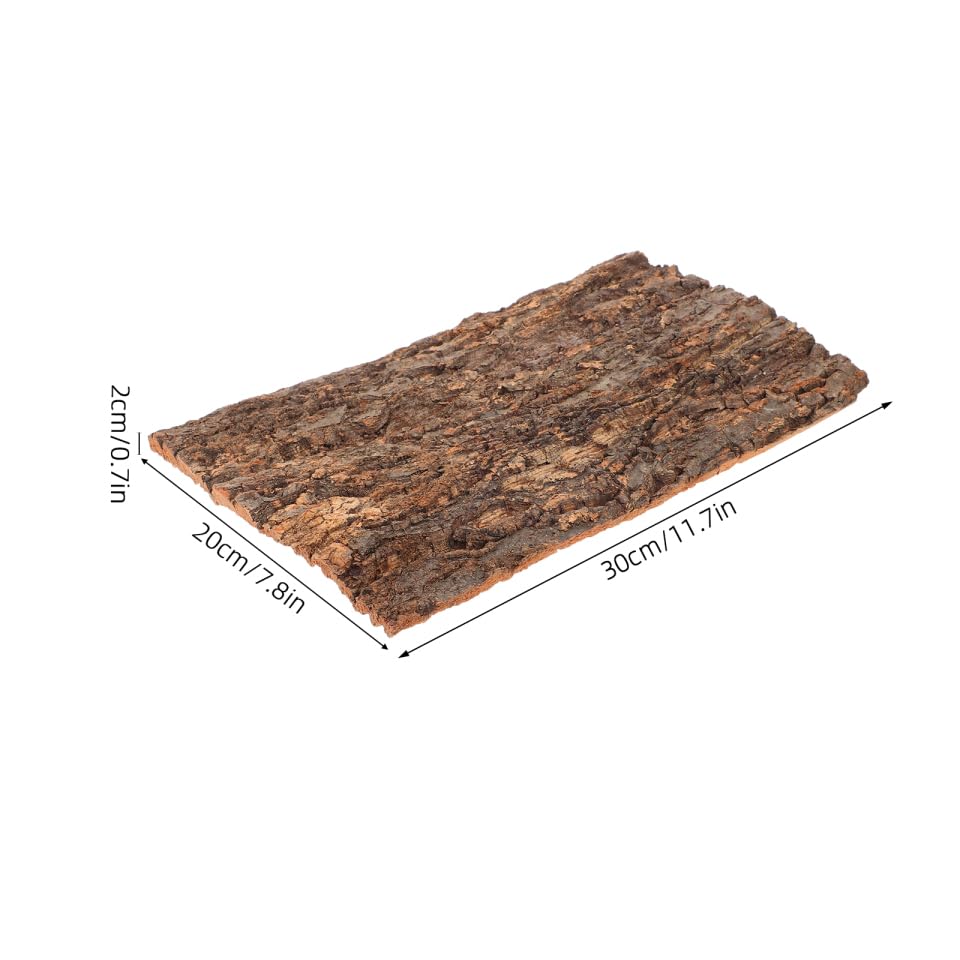 Zerodeko Reptile Tree Bark Terrarium Decor 2 Pack Reptile Platform for Climbing and Resting 11.81 X 7.87 X 0.78 in Bark Platform for Lizards Tortoises Spiders Hamsters