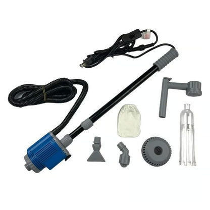 SakerPlus Electric Aquarium Gravel Cleaner with Filter, Upgraded 6-in-1 Automatic Water Changer & Sand Washer, 2000L/H Adjustable Flow for Freshwater & Saltwater Fish Tank Cleaning