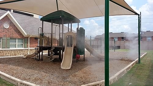 High Pressure Misting System 1500 PSI - Patio Misting System | Restaurant Misting System | Industrial Misting System | with Stainless Steel Misting Nozzles | Flexible (40 Feet - 10 Nozzles) - size: 40 Feet - 10 Nozzles