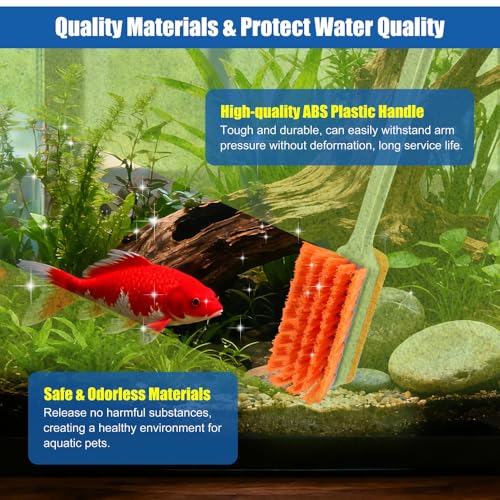 DaToo Small Glass Aguarium Cleaning Tool Algae Scraper for Acrylic Aquariums Fish Tank Cleaner Brush - size: 11.8in