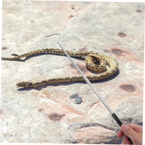 Stainless Steel Retractable Reptile Hook Professional Snake Catcher Tool for Safe Handling of Reptiles Lightweight and Portable for Snake Enthusiasts and Outdoor Adventures