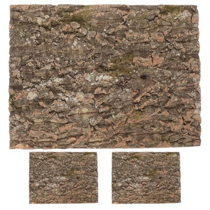 DECHOUS 3Pcs Natural Cork Bark Flats for Reptiles Cork Bark Background for Reptile Tank Terrarium Wall Panel for Lizard Gecko Snake Climbing Decor 15.74 X 11.81 X 0.78