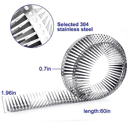 Bird Spikes - 60 Inch Stainless Steel Fence Spikes for Pigeons, Raccoons, Snakes - Deterrent Defender | 60 inch stainless steel bird spikes - size: 60 inch