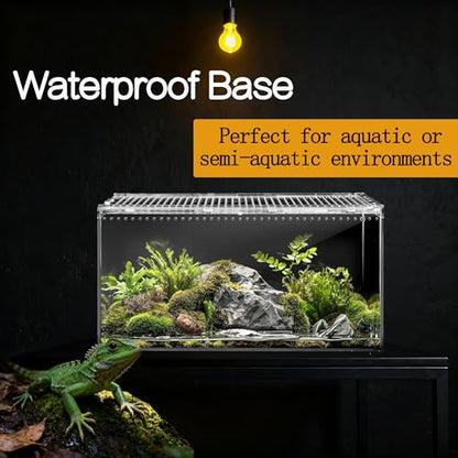Insect breeding Box Reptile Feeding Box, Waterproof Enclosure Enclosure for arboreal Tarantula Scorpion Sling Lizards Snake Gecko Jumping Spider Snail Isopods, Reptile breeding Box (8x6x4 Inch) ﻿