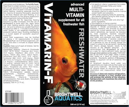 Brightwell Aquatics Vitamarin-F Freshwater Fish Vitamin Supplement 125ml - size: 125-ml