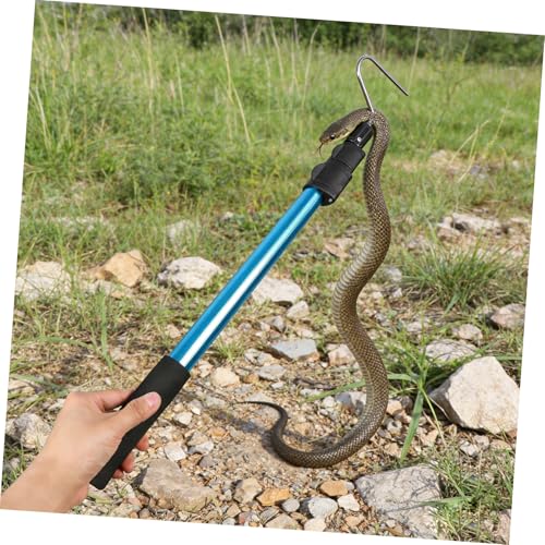 PRETYZOOM Telescopic Snake Hook Tool 19.7-45.7in Adjustable Length Aluminium Alloy Reptile Grabber for Catching Snakes and Rattlesnakes Outdoors with Simple to Use Unique Design